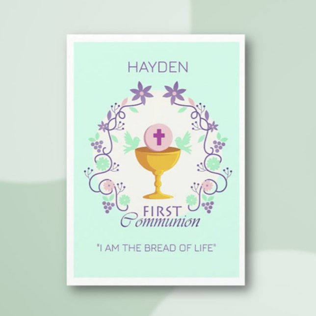Custom First Communion Blessings Card (Creator Uploaded)