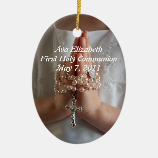 Custom First Communion Ornament (Front)