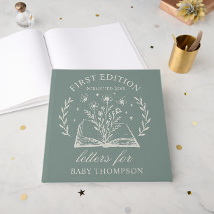 Custom First Edition Book Baby Shower Guest Book