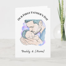 Custom First Father’s Day Card for New Dad