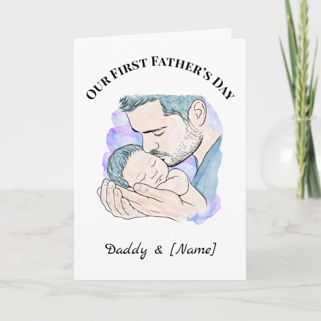 Custom First Father’s Day Card for New Dad (Front)