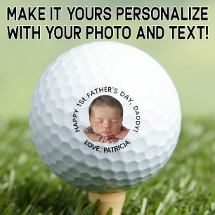 Custom First Father’s Day Photo Gift from Baby Golf Balls