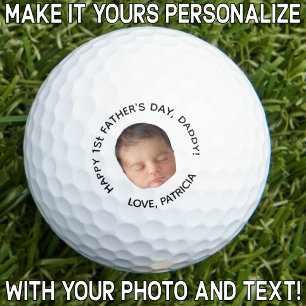 Custom First Father’s Day Photo Gift from Baby Golf Balls