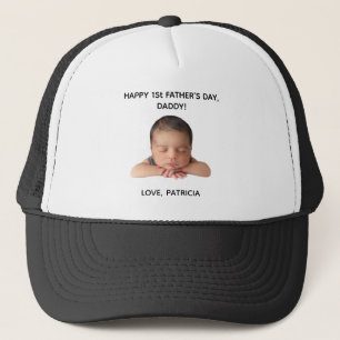 Custom First Father’s Day Photo Gift from Baby Trucker Hat