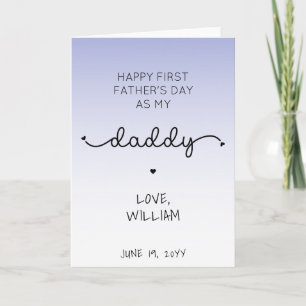 Custom First Father's Day New Daddy  Card