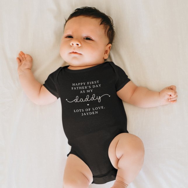 Custom First Father's Day New Daddy Gifts Baby Bodysuit (Creator Uploaded)