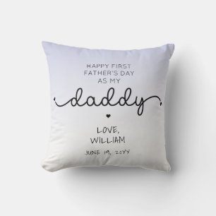 Custom First Father's Day New Daddy Keepsake Gift Cushion