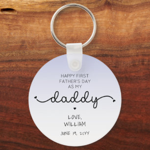 Custom First Father's Day New Daddy Keepsake Gift Key Ring