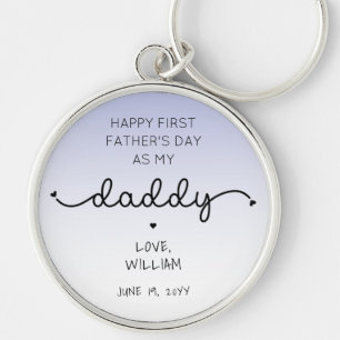 Custom First Father's Day New Daddy Keepsake Gift Key Ring