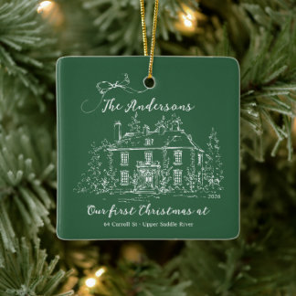 Custom First Home Christmas Ornament