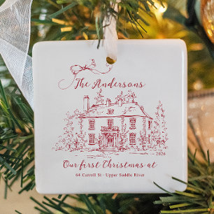 Custom First Home Christmas Ornament