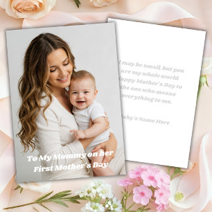Custom First Mother’s Day Photo Card from Baby