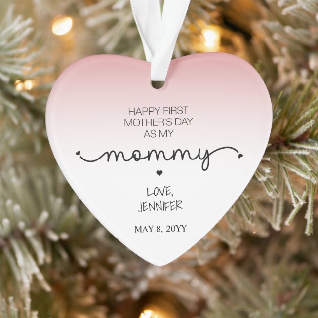 Custom First Mother's Day Gift New Mummy Keepsake Ornament (Tree)