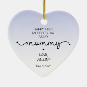 Custom First Mother's Day New Mummy Keepsake Gifts Ceramic Ornament