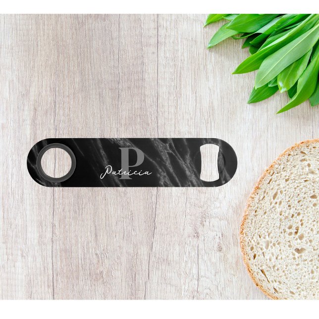 Custom First Name Chic Luxury Marble Black (Creator Uploaded)