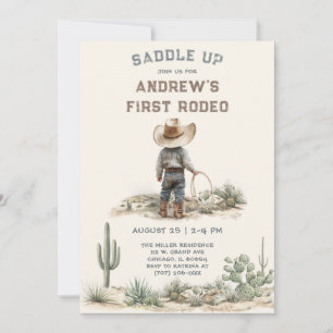 Custom First Rodeo Invitation Template Personali