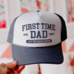 Custom First Time Dad Funny New Dad Father's Day Trucker Hat<br><div class="desc">Custom First Time Dad Funny New Dad Father's Day Trucker Hat: a perfect gift for first-time dads! This trucker hat is customisable with a custom year,  making it great for baby showers,  paternity leave,  or everyday dad life.</div>