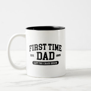 Custom First Time Dad Funny New Dad Father's Day Two-Tone Coffee Mug
