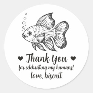 Custom Fish Wedding Favour Stickers