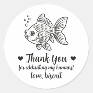 Custom Fish Wedding Favour Stickers