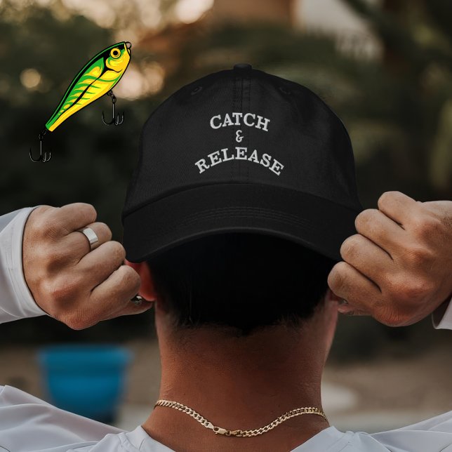 Custom Fishing Catch & Release Gift for Anglers Embroidered Hat (Creator Uploaded)