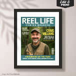 Custom Fishing Magazine Cover, Fisherman Portrait Poster<br><div class="desc">Celebrate your favourite angler with this personalised fishing gift – custom fishing magazine cover framed art! Featuring their photo and fun, creative headlines, this unique design turns them into the angler of the year or any custom title you choose. Perfect for birthdays, Father’s Day, retirements, or as a fun trophy...</div>