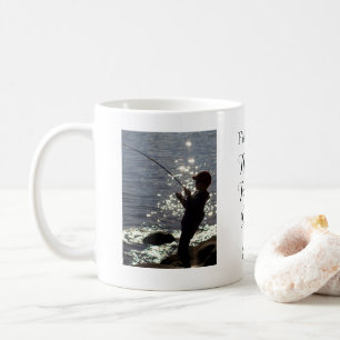 Custom fishing photo father's day coffee mug