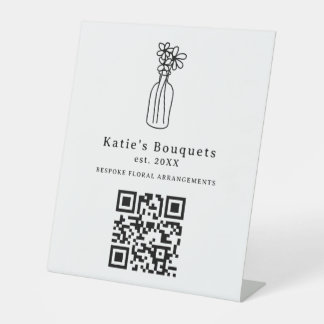 Custom Flag Booth Sign Logo Market QR Code