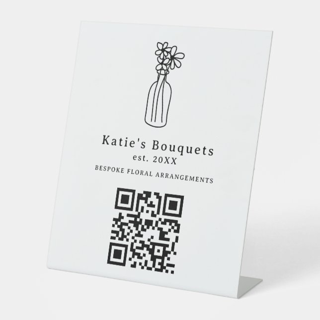 Custom Flag Booth Sign Logo Market QR Code (Front)