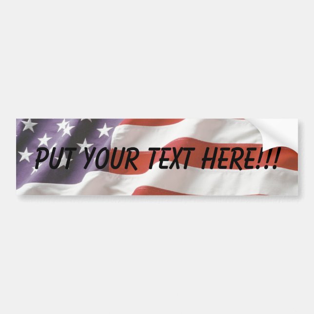 CUSTOM FLAG BUMPER STICKER (Front)