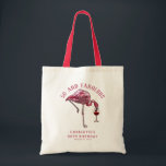 Custom Flamingo 50th Birthday Fifty and Fabulous Tote Bag<br><div class="desc">Cute personalised 50th birthday party flamingo gag tote bag. Add your name and message by clicking on the "Personalise" button to create a unique party swag for your celebration. Makes a perfect keepsake for guests to remember this special milestone.</div>