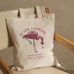 Custom Flamingo 50th Birthday Novelty Swag Tote Bag<br><div class="desc">Cute personalised 50th birthday party flamingo gag tote bag. Add your name and message by clicking on the "Personalise" button to create a unique party swag for your celebration. Makes a perfect keepsake for guests to remember this special milestone.</div>