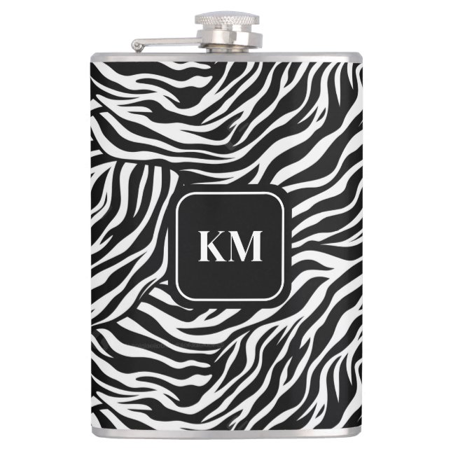 Custom Flask Zebra Print (Front)