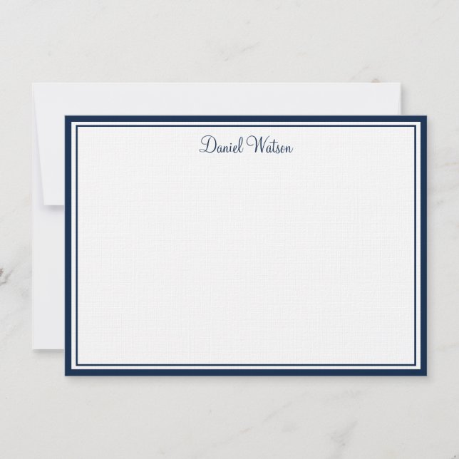 Custom Flat Note Card-Linen  Card (Front)