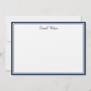 Custom Flat Note Card-Linen Card