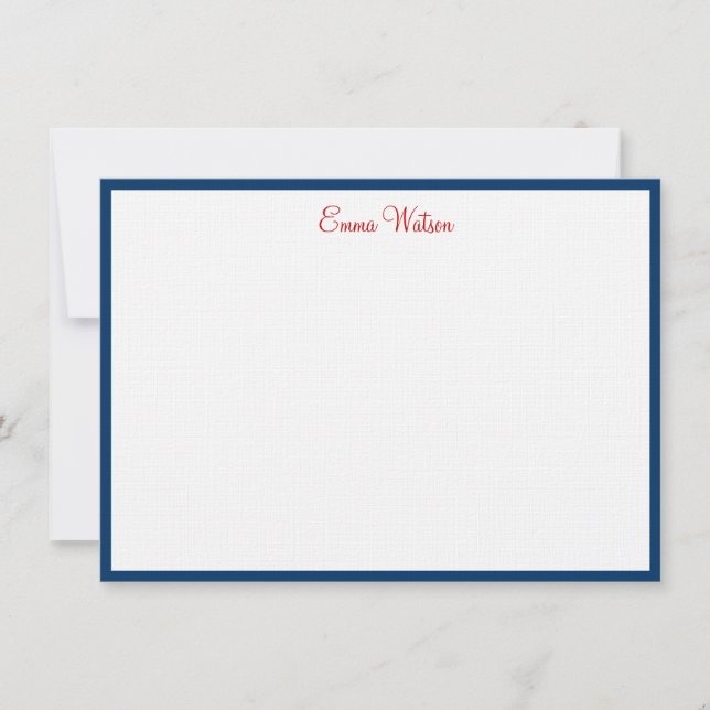 Custom Flat Note Card-Linen Card (Front)