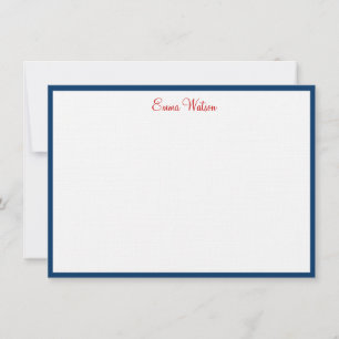 Custom Flat Note Card-Linen Card