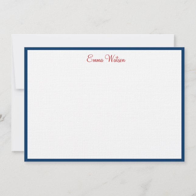 Custom Flat Note Card-Linen Card (Front)