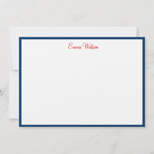 Custom Flat Note Card-Linen Card
