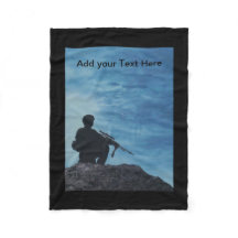 Custom Fleece Blanket for Military or Veterans