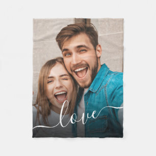 Custom Fleece Blanket photo and text