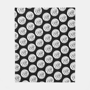 Custom Fleece Blanket With Logo Print Black