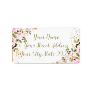 Custom Floral Address Labels