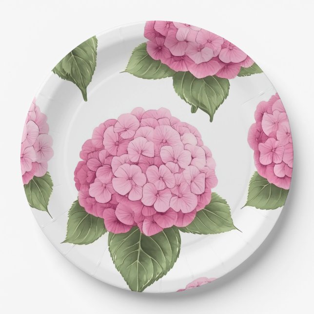 Custom Floral Bachelorette Paper Plate (Front)