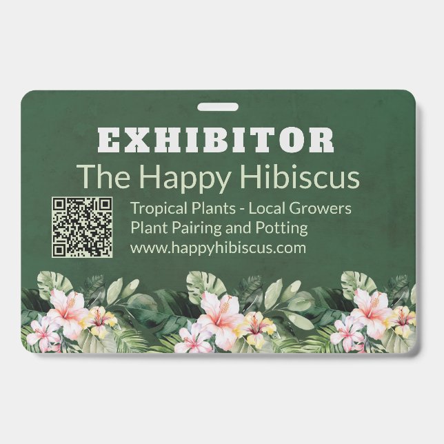 Custom Floral Business  ID Badge (Front)