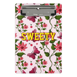 Custom floral butterfly pattern  mini clipboard