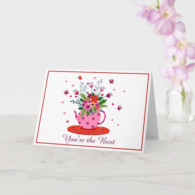 Custom floral card (Orchid)
