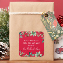 Custom Floral Christmas Party