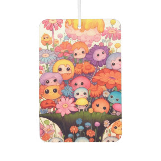 Custom floral, colourful, cute car air freshener