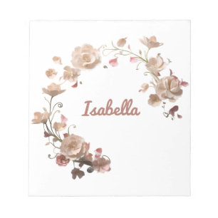 Custom Floral Elegance Notepad